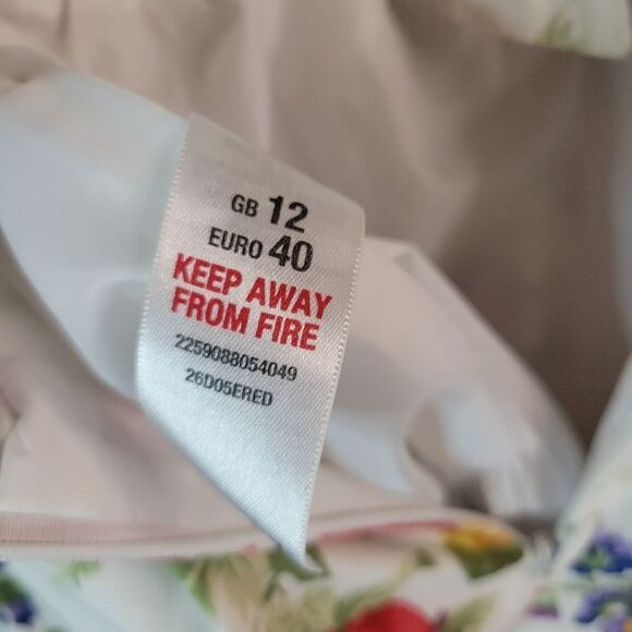 English Rose Miss Selfridge Floral Retro Sweetheart Tea Dress - Picture 12 of 16